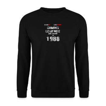 Gaming legend 1988 - Unisex Sweatshirt - black - Front - Alina (178cm) & Michal (187cm)
