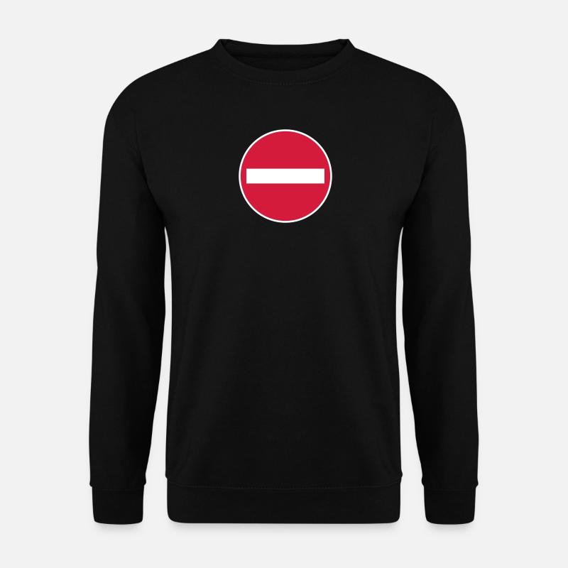 Einbahnstraße Einbahnstrasse Verkehr Schild 2c - Unisex Pullover - Schwarz