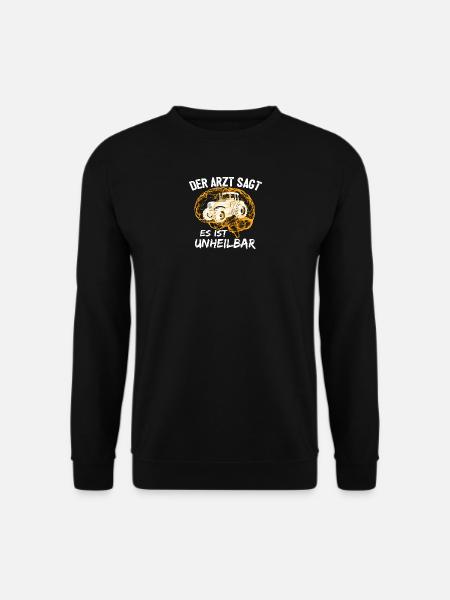 Landwirt Traktor - Arzt sagt es ist unheilbar gelb - Unisex Pullover - Schwarz