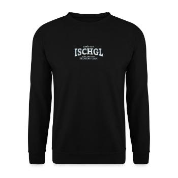 Ischgl Apres Ski Party Dinking Team - Unisex Pullover - Schwarz - Vorne - Alina (178cm) & Michal (187cm)