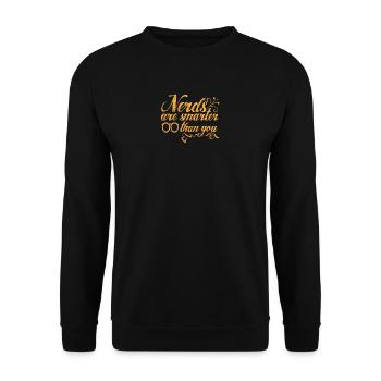 Nerds sont intelligents nerds sont plus intelligents que vous Geek - Sweat-shirt Unisexe - noir - Devant - Alina (178cm) & Michal (187cm)