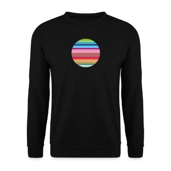 rayures colorées - Sweat-shirt Unisexe - noir - Devant - Alina (178cm) & Michal (187cm)