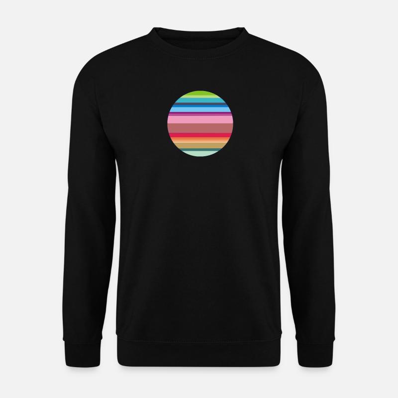 streifen bunt - Unisex Pullover - Schwarz