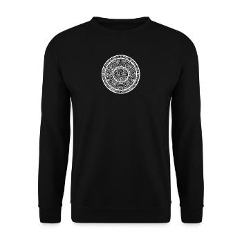 Aztec white - Unisex Sweatshirt - black - Front - Alina (178cm) & Michal (187cm)