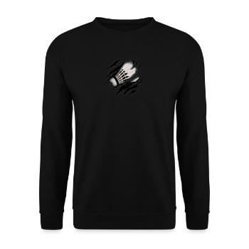 Badminton in me - Unisex Sweatshirt - black - Front - Alina (178cm) & Michal (187cm)