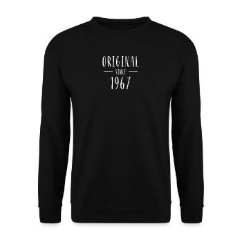 Original seit 1967 - Baujahr 1967 - Unisex Pullover - Schwarz - Vorne - Alina (178cm) & Michal (187cm)