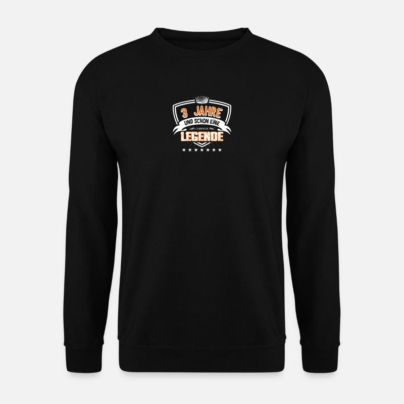 3. Geburtstag Geschenk Jahre lebende Legende - Unisex Pullover - Schwarz