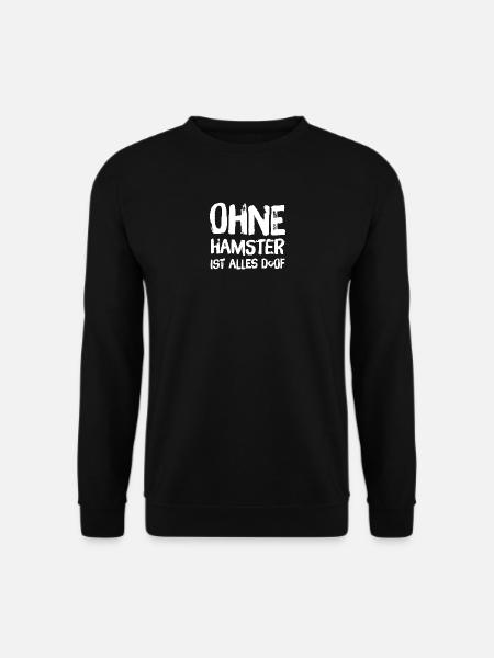 Hamster liebe haustiere - Unisex Pullover - Schwarz