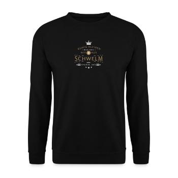 Schwelm Stadt - Unisex Pullover - Schwarz - Vorne - Alina (178cm) & Michal (187cm)