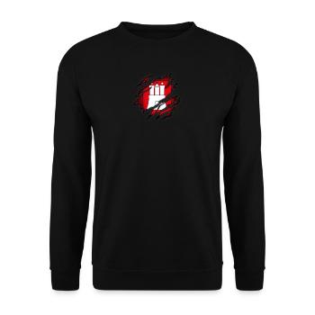 Hamburg in me - Unisex Sweatshirt - black - Front - Alina (178cm) & Michal (187cm)