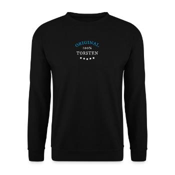 Original 100% Torsten, Geschenk, Namen - Unisex Pullover - Schwarz - Vorne - Alina (178cm) & Michal (187cm)