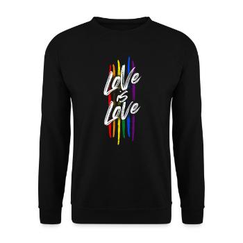 Aime aimer - LGBT - Sweat-shirt Unisexe - noir - Devant - Alina (178cm) & Michal (187cm)