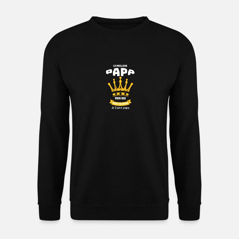 Papa König Spaß Versichert - Unisex Pullover - Schwarz