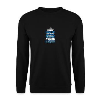 Kreuzfahrt Regeln - Unisex Pullover - Schwarz - Vorne - Alina (178cm) & Michal (187cm)