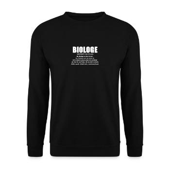 Biologe - Biologen Definition - Unisex Pullover - Schwarz - Vorne - Alina (178cm) & Michal (187cm)