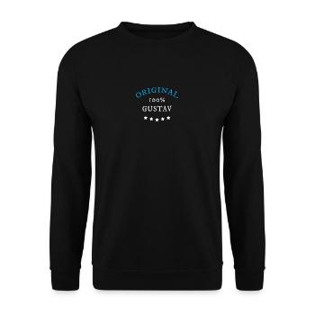 Original 100% Gustav, gift, - Unisex Sweatshirt - black - Front - Alina (178cm) & Michal (187cm)