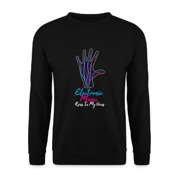 Electronic music - Unisex Sweatshirt - black - Front - Alina (178cm) & Michal (187cm)