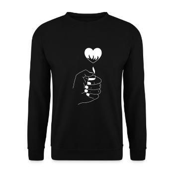 Cœur plus léger - Sweat-shirt Unisexe - noir - Devant - Alina (178cm) & Michal (187cm)