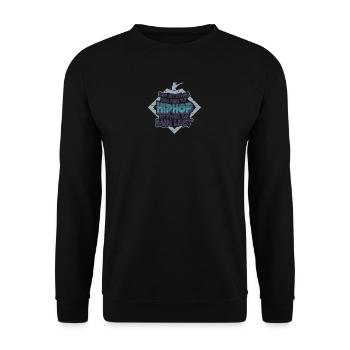 Hip Hop ist etwas das man lebt! - Unisex Pullover - Schwarz - Vorne - Alina (178cm) & Michal (187cm)