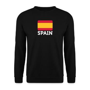 National Flag Of Spain - Unisex Sweatshirt - black - Front - Alina (178cm) & Michal (187cm)