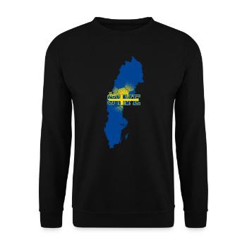 Carte de l’équipe SWE Suède avec modèle de balle - Sweat-shirt Unisexe - noir - Devant - Alina (178cm) & Michal (187cm)
