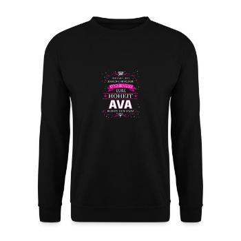 Your Highness Ava enters the room - Unisex Sweatshirt - black - Front - Alina (178cm) & Michal (187cm)