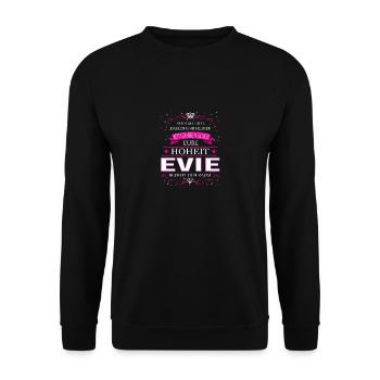Son Altesse Evie entre dans la pièce - Sweat-shirt Unisexe - noir - Devant - Alina (178cm) & Michal (187cm)