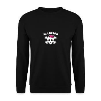 Pirate Madison Design for Girls and Women - Unisex Sweatshirt - black - Front - Alina (178cm) & Michal (187cm)