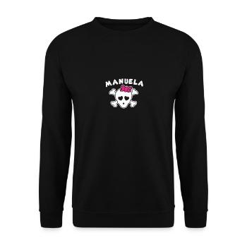 Pirate Manuela Design for Girls and Women - Unisex Sweatshirt - black - Front - Alina (178cm) & Michal (187cm)