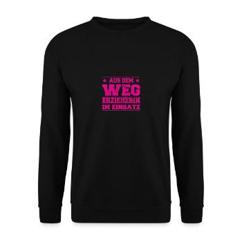 Éducateur en Action Design - Sweat-shirt Unisexe - noir - Devant - Alina (178cm) & Michal (187cm)
