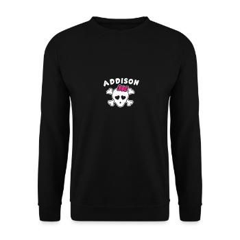 Pirate Addison Design for Girls and Women - Unisex Sweatshirt - black - Front - Alina (178cm) & Michal (187cm)