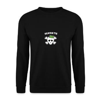 Pirate Henriette Design for girls and women - Unisex Sweatshirt - black - Front - Alina (178cm) & Michal (187cm)