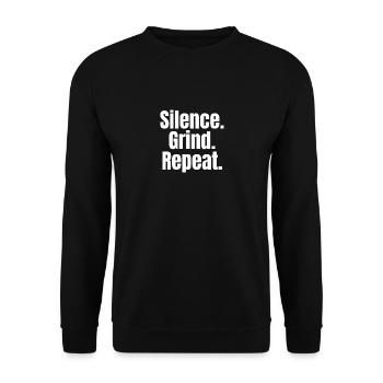 Silence. Scab. Repeat. – Motivational shirt - Unisex Sweatshirt - black - Front - Alina (178cm) & Michal (187cm)