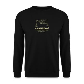 Da oben zwischen den Sternen - Pferd - Unisex Pullover - Schwarz - Vorne - Alina (178cm) & Michal (187cm)
