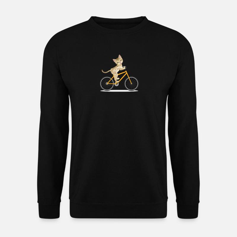Fahrrad Katze - Unisex Pullover - Schwarz