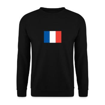 France, drapeau - Sweat-shirt Unisexe - noir - Devant - Alina (178cm) & Michal (187cm)