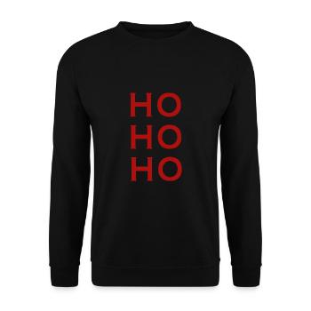 HO HO HO - Unisex Sweatshirt - black - Front - Alina (178cm) & Michal (187cm)