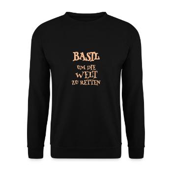 Held Basil - Unisex Pullover - Schwarz - Vorne - Alina (178cm) & Michal (187cm)