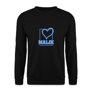 Malik - Sweat-shirt Unisexe - noir - Devant - Alina (178cm) & Michal (187cm)