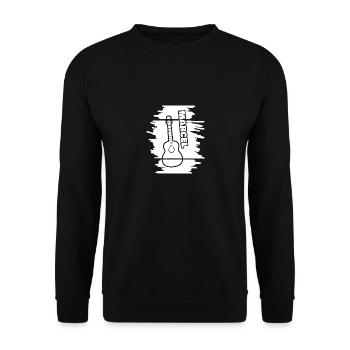 Guitare Marcel - Sweat-shirt Unisexe - noir - Devant - Alina (178cm) & Michal (187cm)