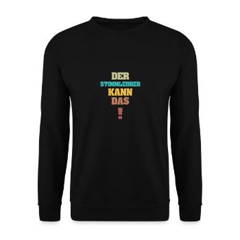 Professeur de voix drôle - Sweat-shirt Unisexe - noir - Devant - Alina (178cm) & Michal (187cm)