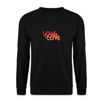 love - Unisex Pullover - Schwarz - Vorne - Alina (178cm) & Michal (187cm)