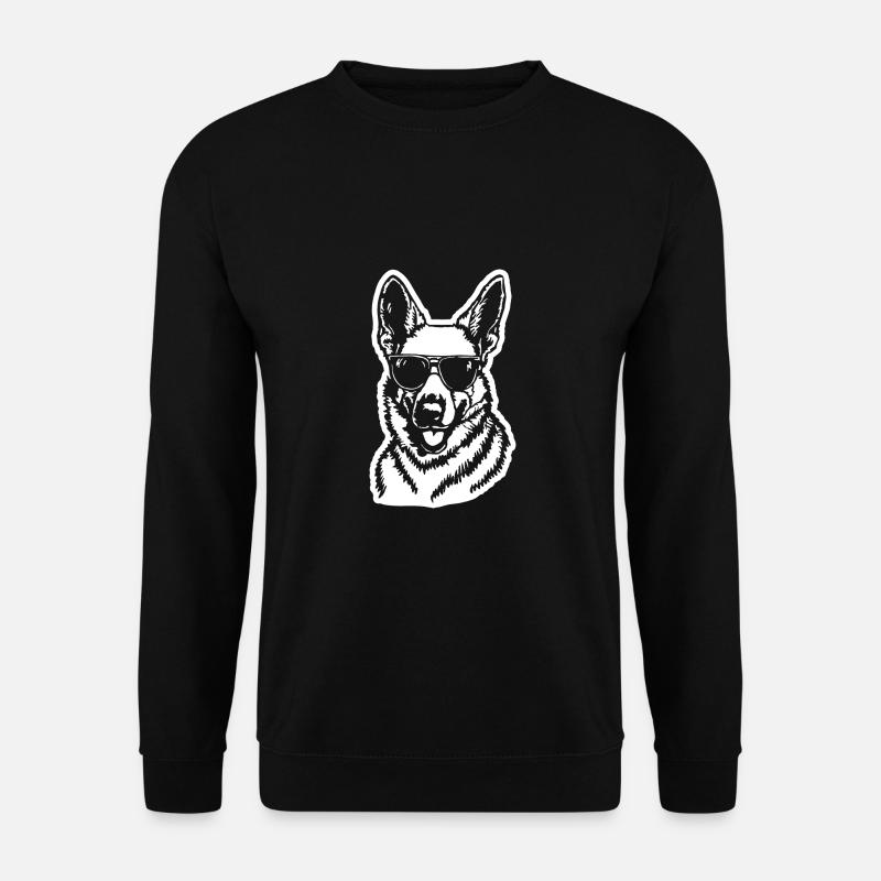 German Shepherd Dog Dog Head - Unisex Sweatshirt - black