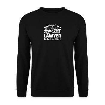lawyer - Unisex Sweatshirt - black - Front - Alina (178cm) & Michal (187cm)