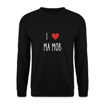 i love ma mob - Sweat-shirt Unisexe - noir - Devant - Alina (178cm) & Michal (187cm)