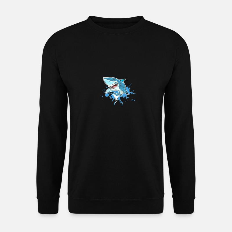 Weisser Hai - Unisex Pullover - Schwarz