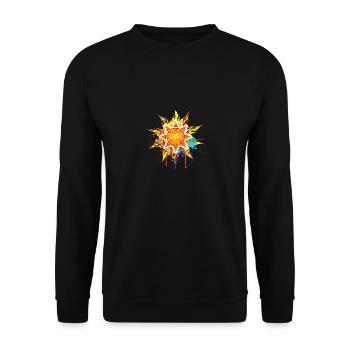 Goa Sonne sehendes Auge - Unisex Pullover - Schwarz - Vorne - Alina (178cm) & Michal (187cm)