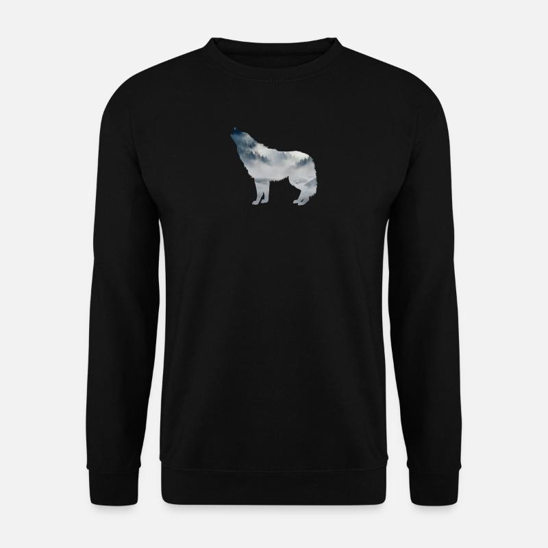 Wolf silhouette - Unisex Sweatshirt - black