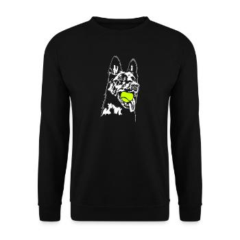 Berger allemand Balljunkie Chiens Wilsigns - Sweat-shirt Unisexe - noir - Devant - Alina (178cm) & Michal (187cm)