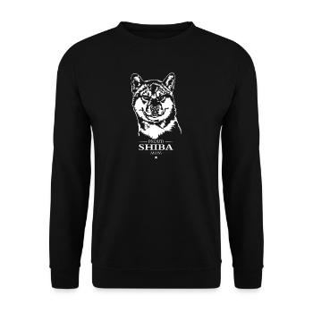 Shiba Mom Shiba Inu Hunde Hund Wilsigns - Unisex Pullover - Schwarz - Vorne - Alina (178cm) & Michal (187cm)